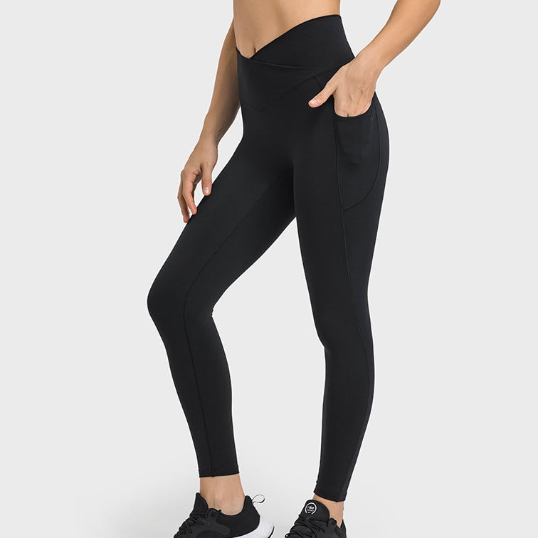 Buy TSLA High Waist Yoga Pants with Pockets Tummy Control Yoga Leggings  Non SeeThrough 4 Way Stretch Workout Running Tights Pocket Peachyfap54   Red Medium at Amazonin